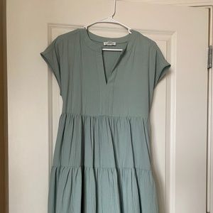 Sage green Calvin Klein midi dress